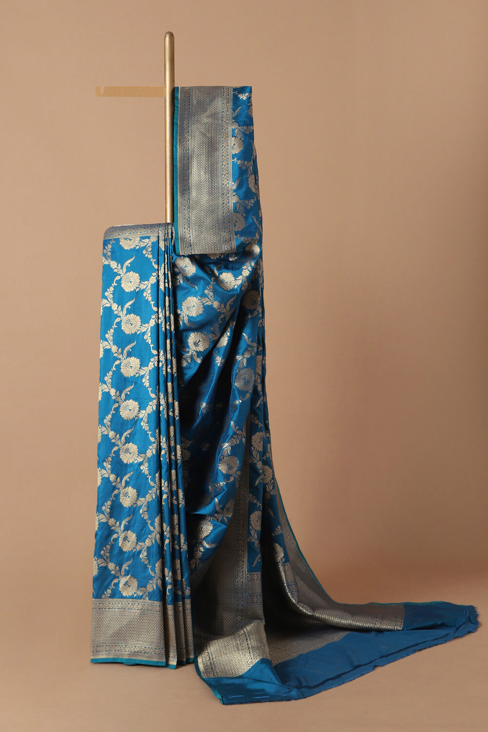 Blue Pure Silk Banarasi Saree image number null
