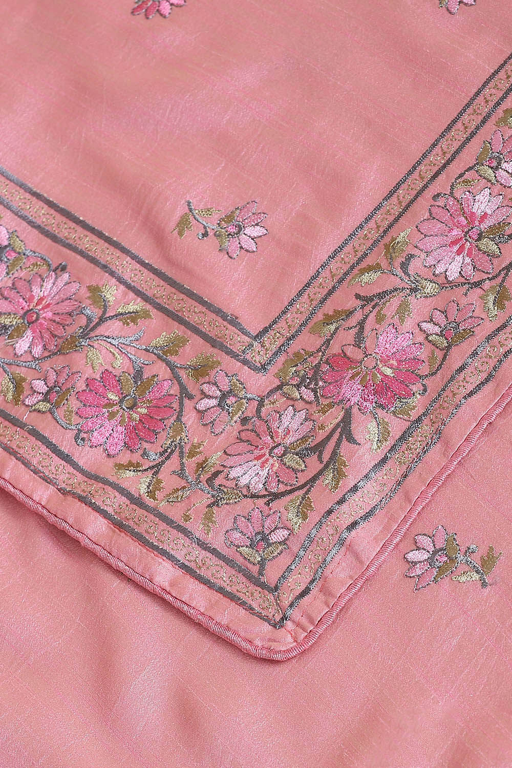 Pink Pure Embroidered Saree image number null