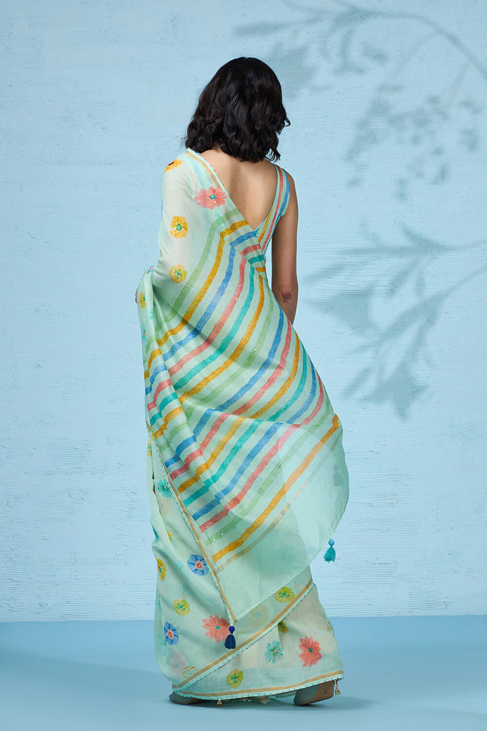 Light Green Printed Pure Silk Cotton Saree image number null