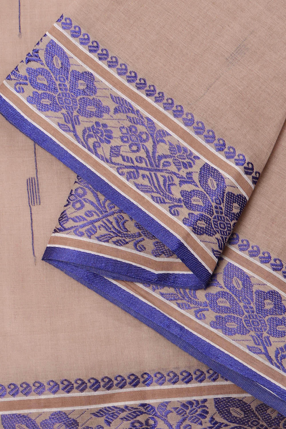 Violet Pure Cotton Bengal Saree image number null