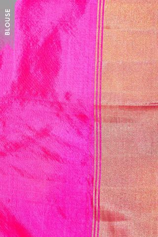Pink Woven Pure Silk Chanderi Saree thumbnail image number null