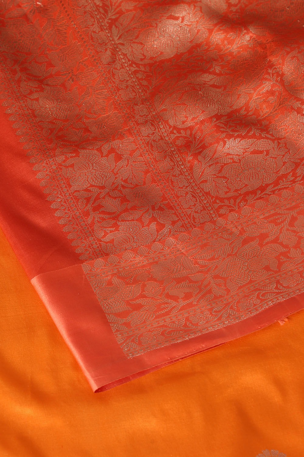 Light Orange Pure Silk Banarasi Saree image number null