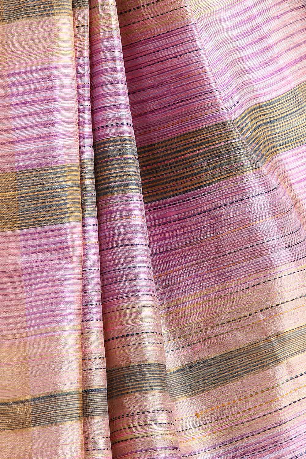 Grey Pure Tussar Silk Bhagalpuri Saree image number null