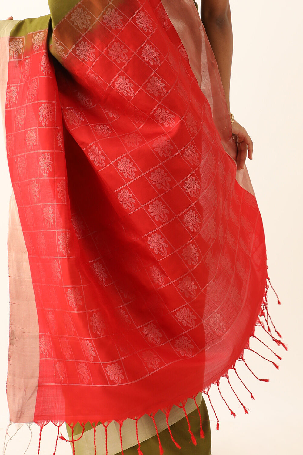 Green Woven Pure Soft South Saree image number null