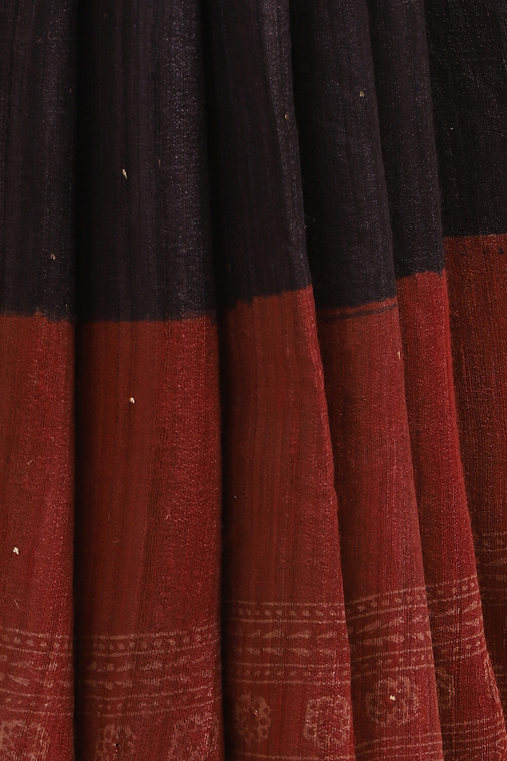 Dark Violet Pure Tussar Vanya Ajrakh Printed Saree image number null