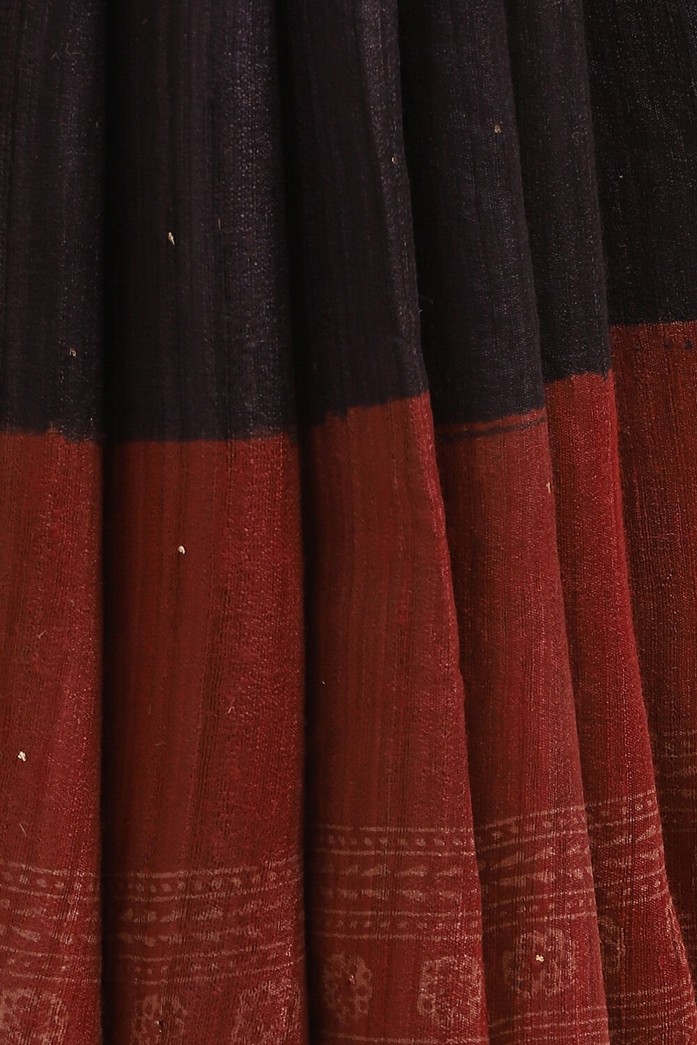 Dark Violet Pure Tussar Vanya Ajrakh Printed Saree image number null