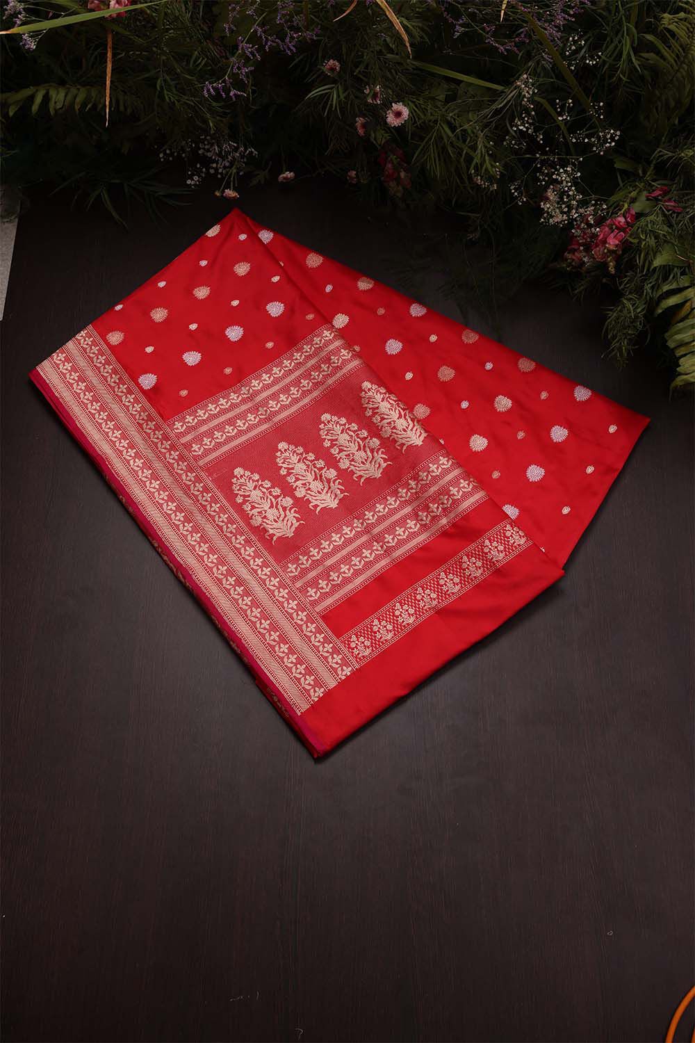 Red Banaras Silk Saree image number null