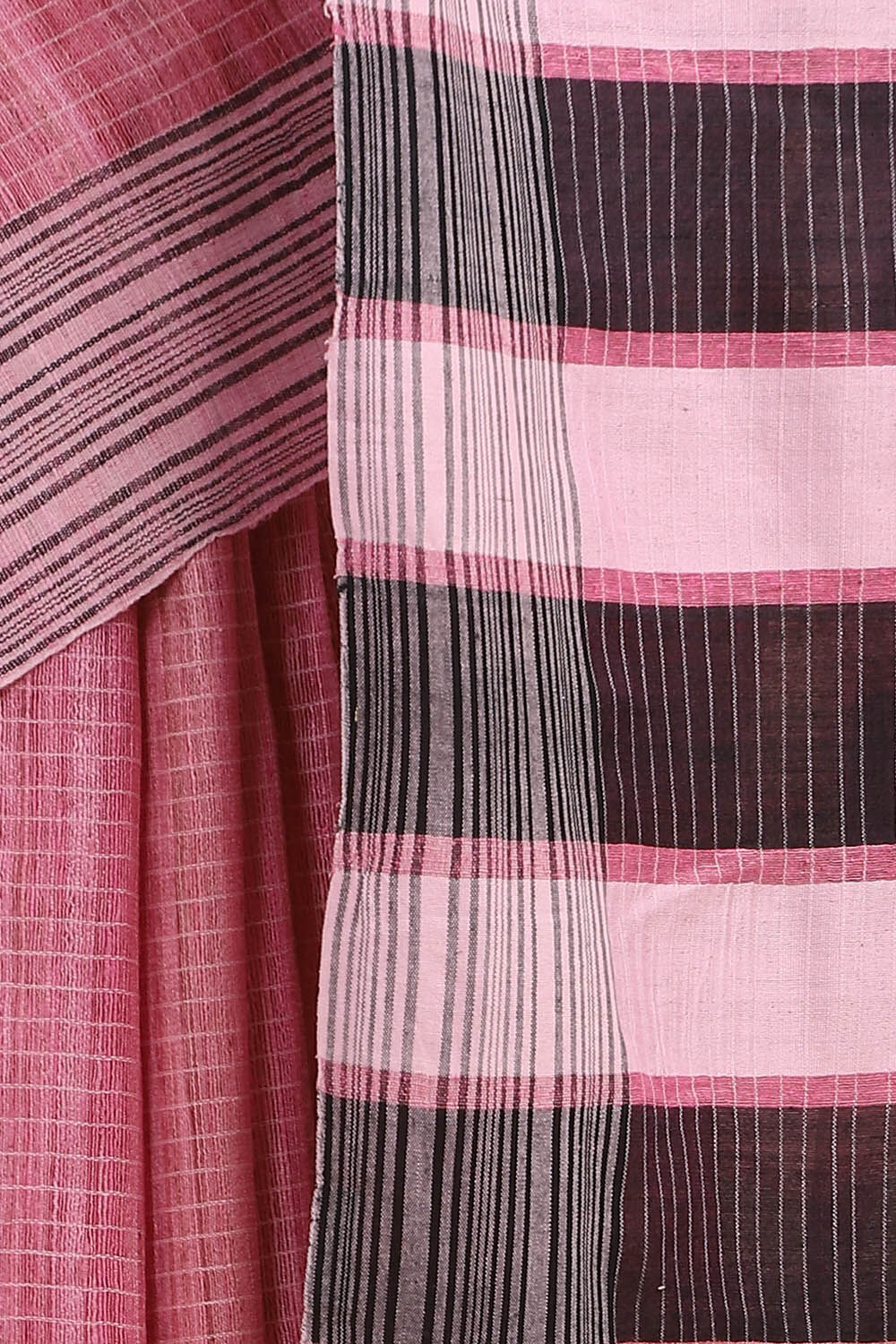 Light Pure Pink Tussar Bhagalpuri Saree image number null