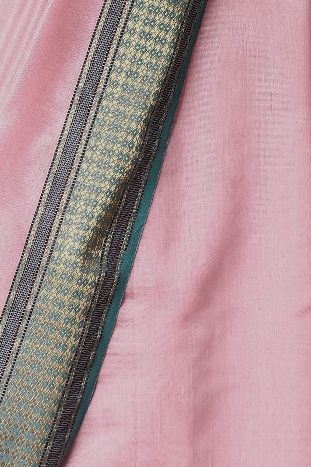 Pink Pure Silk Cotton Maheswari Saree image number null