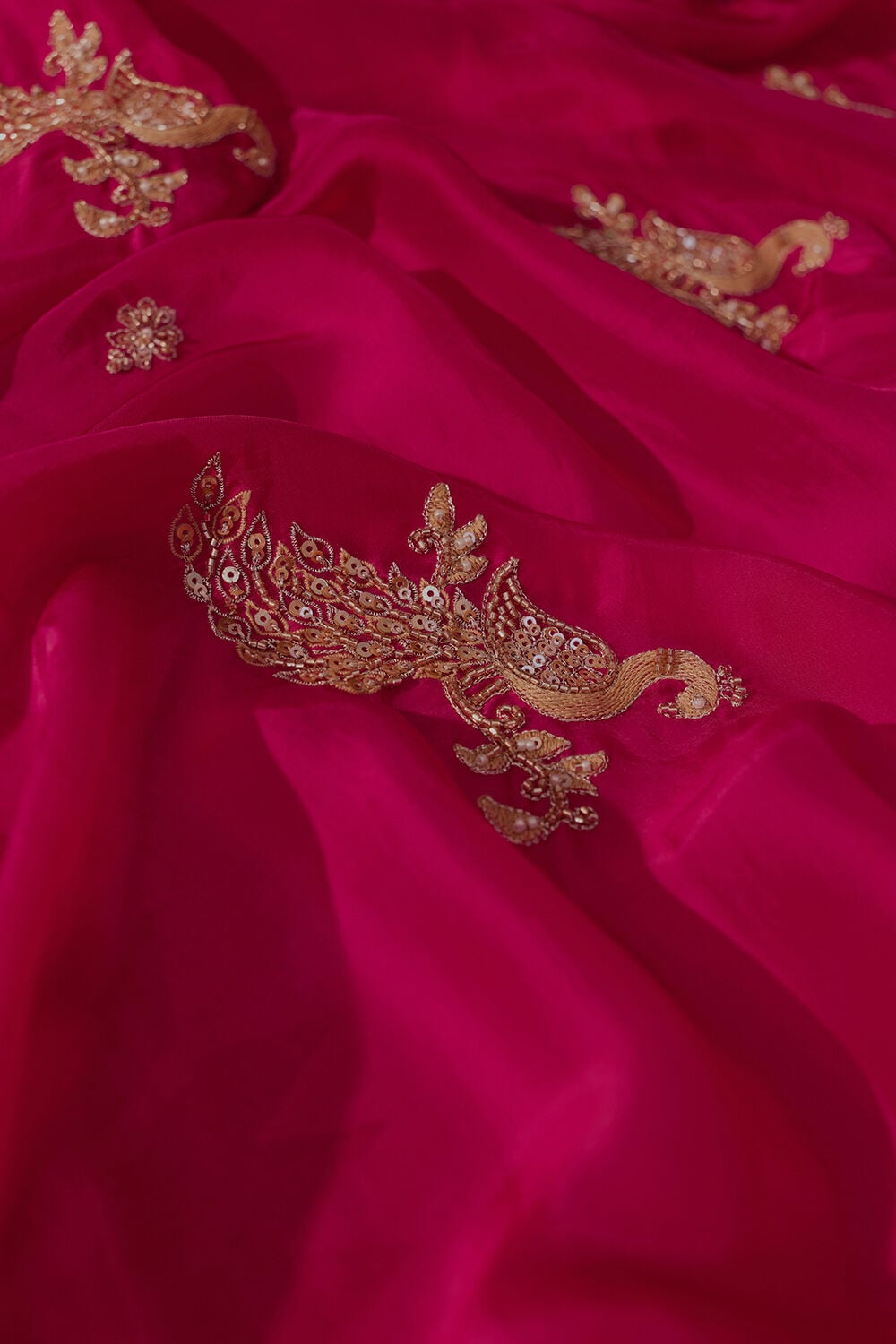 Pink   Pure Viscose Embroidered Saree image number null