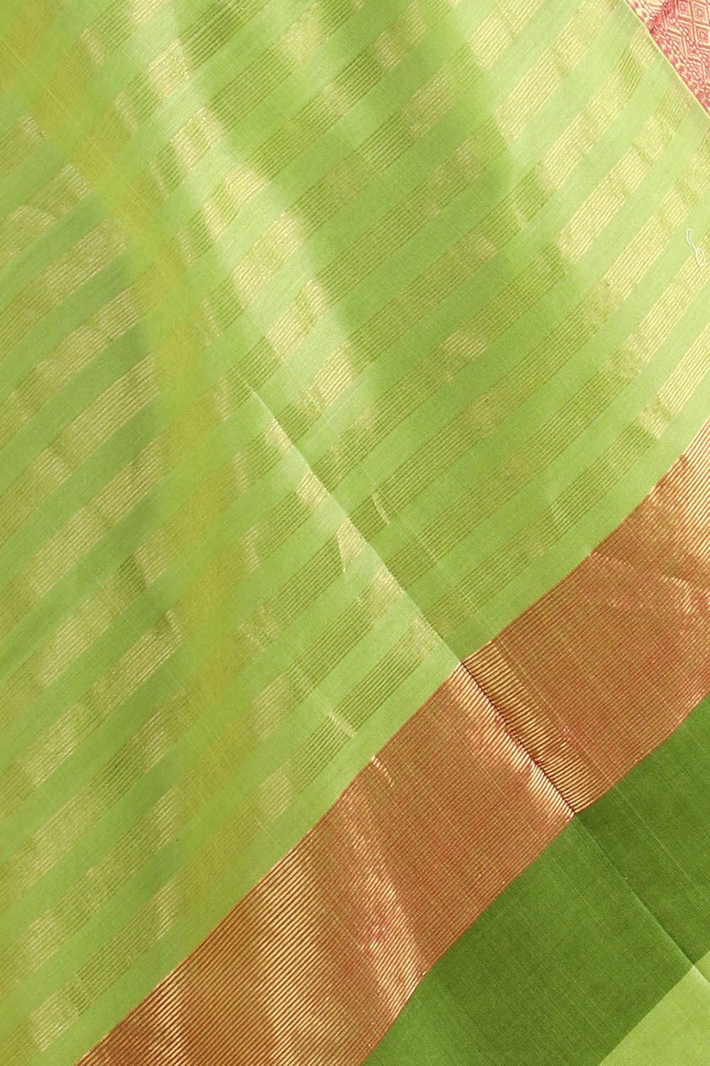 Light Green Pure Silk Cotton Maheswari Saree image number null