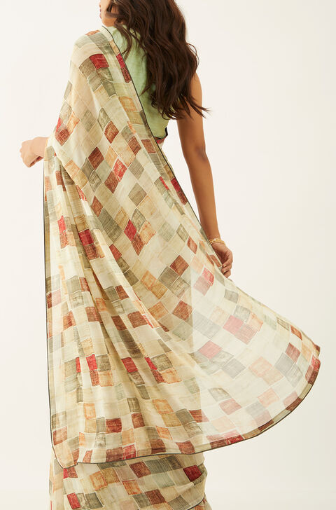 Multicoloured Viscose Georgette Digital Print Saree