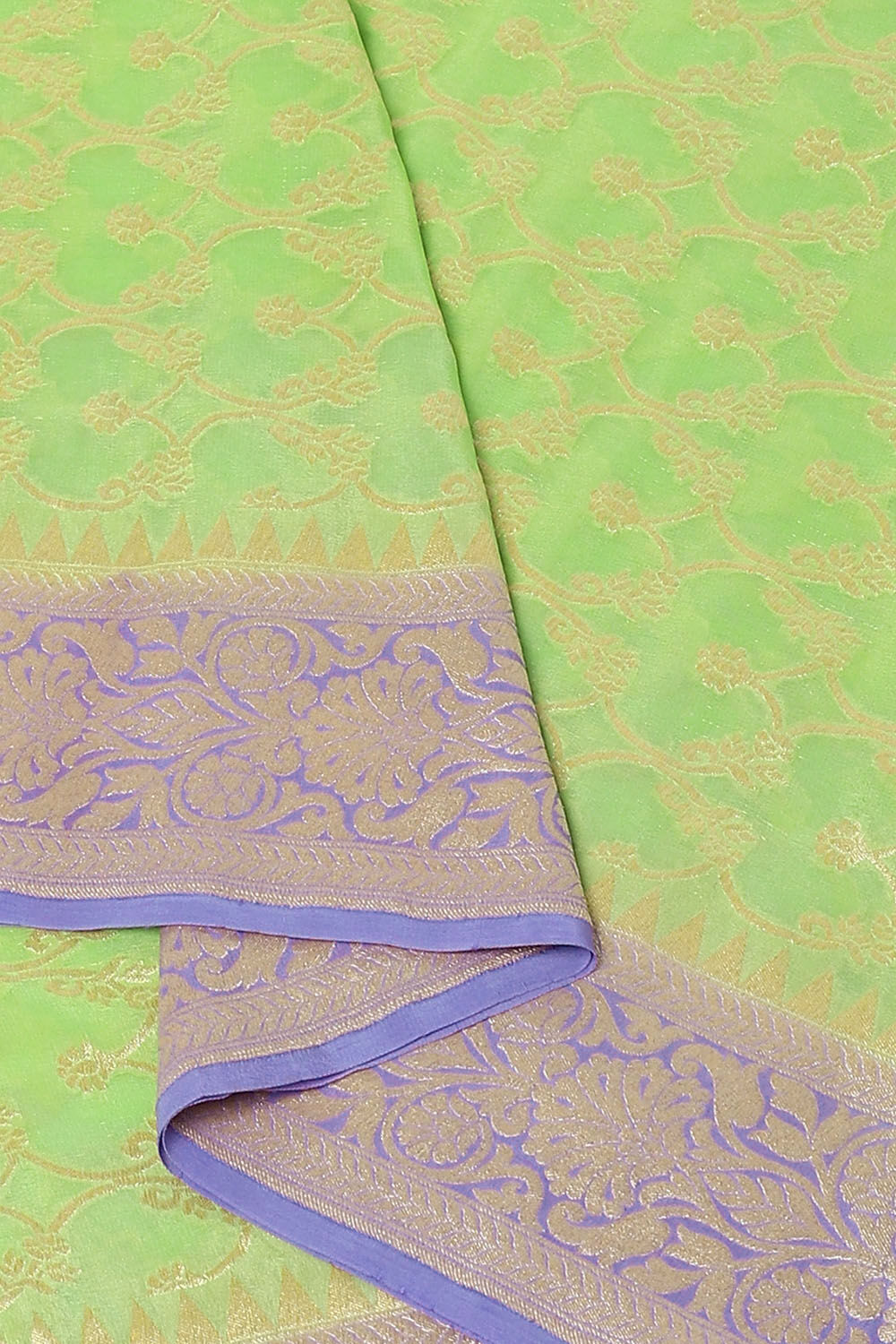 Light Pure Green Georgette Banarasi Saree image number null