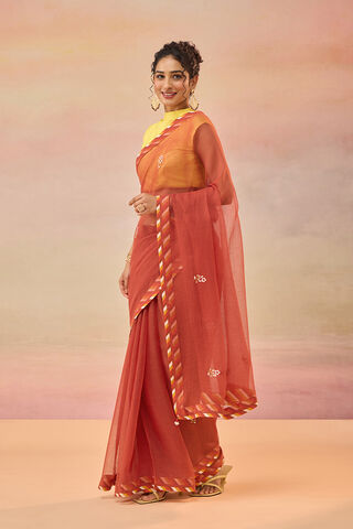 Dark Red Embroidered Pure Cotton Kota Saree thumbnail image number null