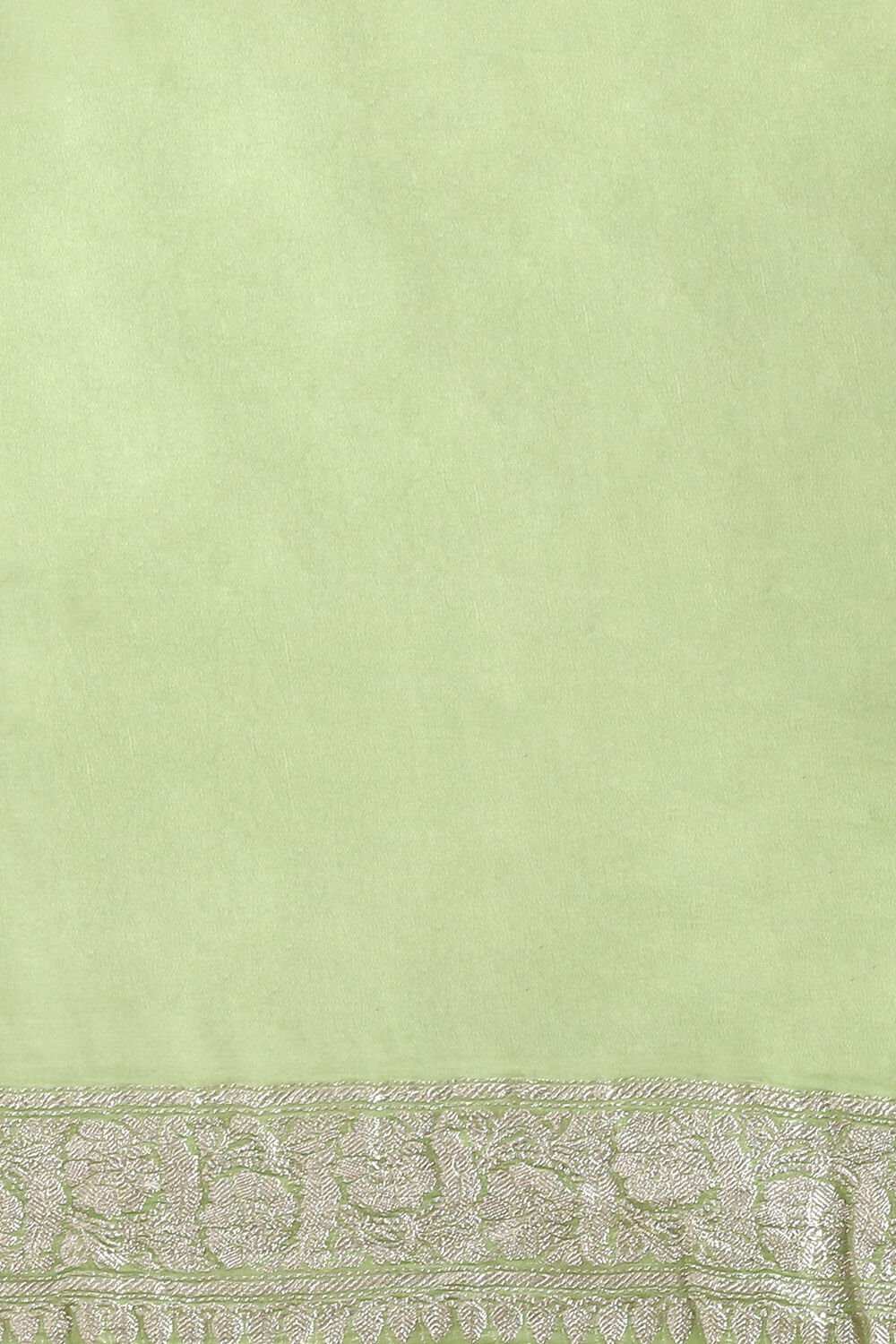 Light Green Pure Georgette Banarasi Saree image number null