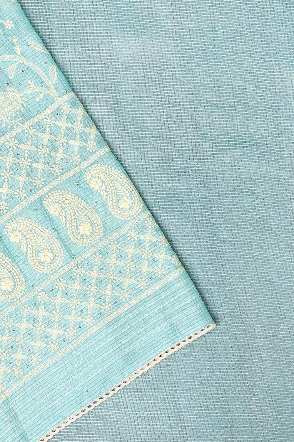 Light Blue Embroidery Bhagalpuri Suit image number null