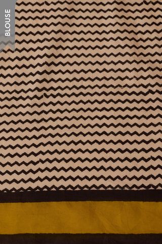 Yellow Bagru Block Printed Pure Cotton Kota Saree thumbnail image number null