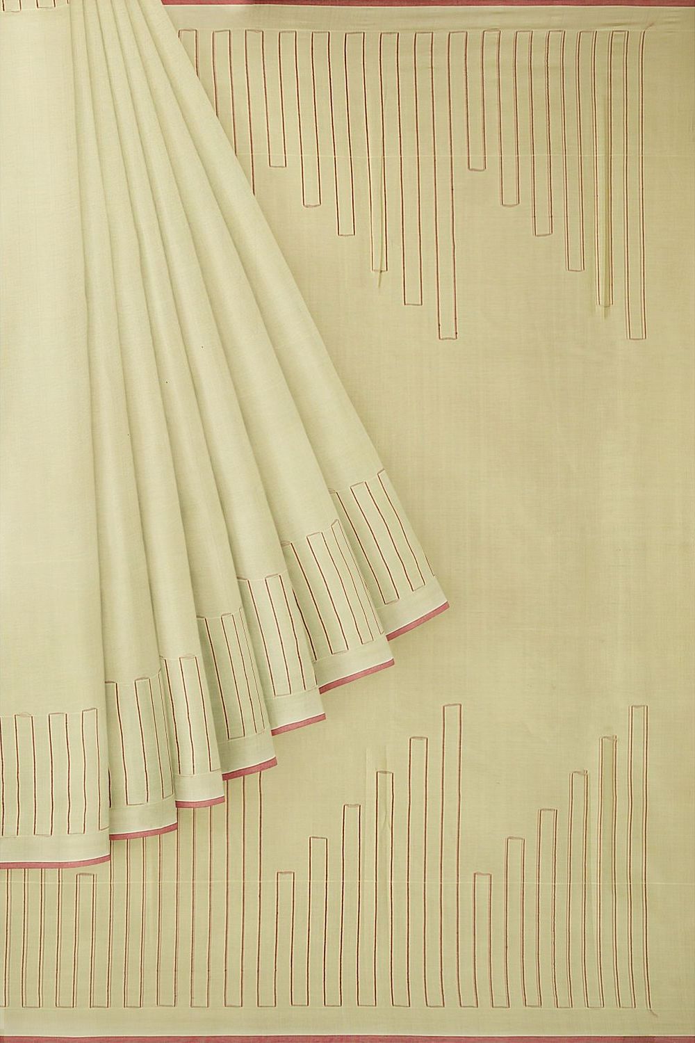 Light Green Pure Cotton South Saree image number null