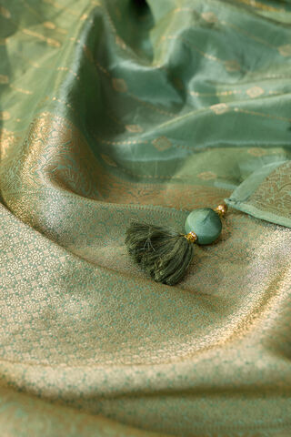 Light Green Woven Design Viscose Saree thumbnail image number null