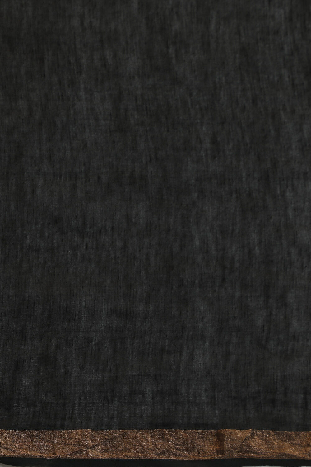 Black Pure Silk Linen Embroidery Bhagalpur Saree image number null