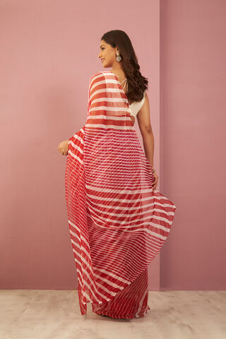 Red Rajasthan Pure Silk Georgette Tie & Dye Leheriya Saree thumbnail image number null