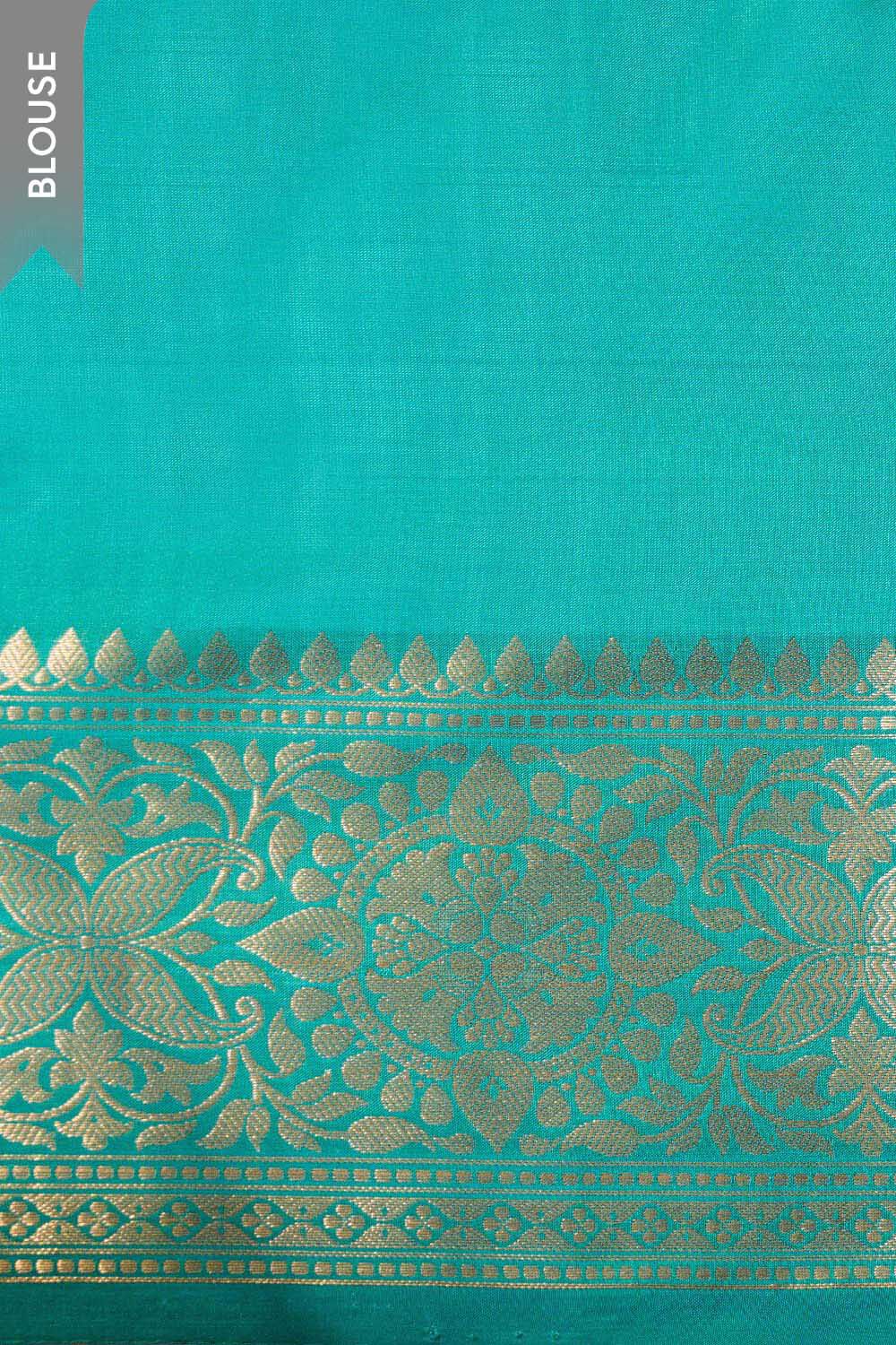 Blue Silk Viscose Cutwork Banaras  Saree image number null