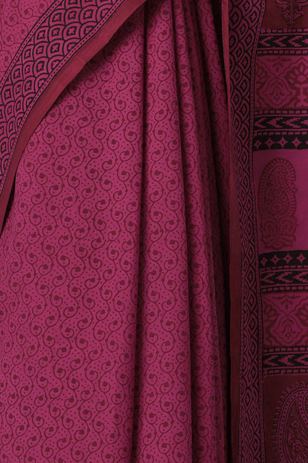 Pink Pure Cotton Bagh Printed Saree image number null