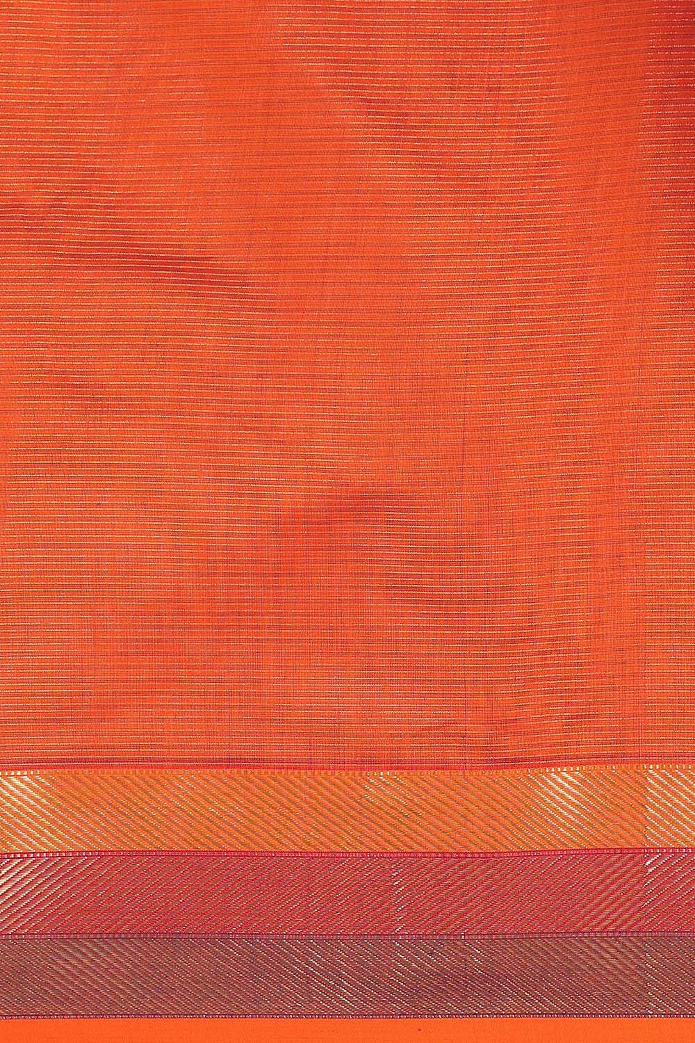 Dark Pink Pure Cotton Tissue Maheswari Saree image number null