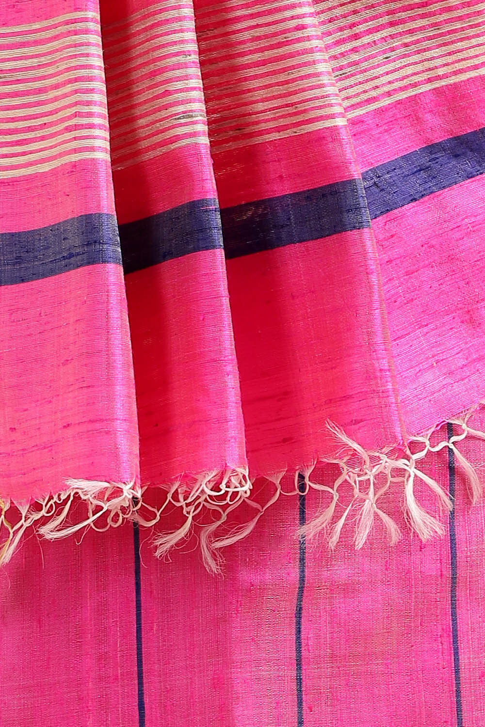Pink Pure Tussar Silk Bhagalpuri Saree image number null