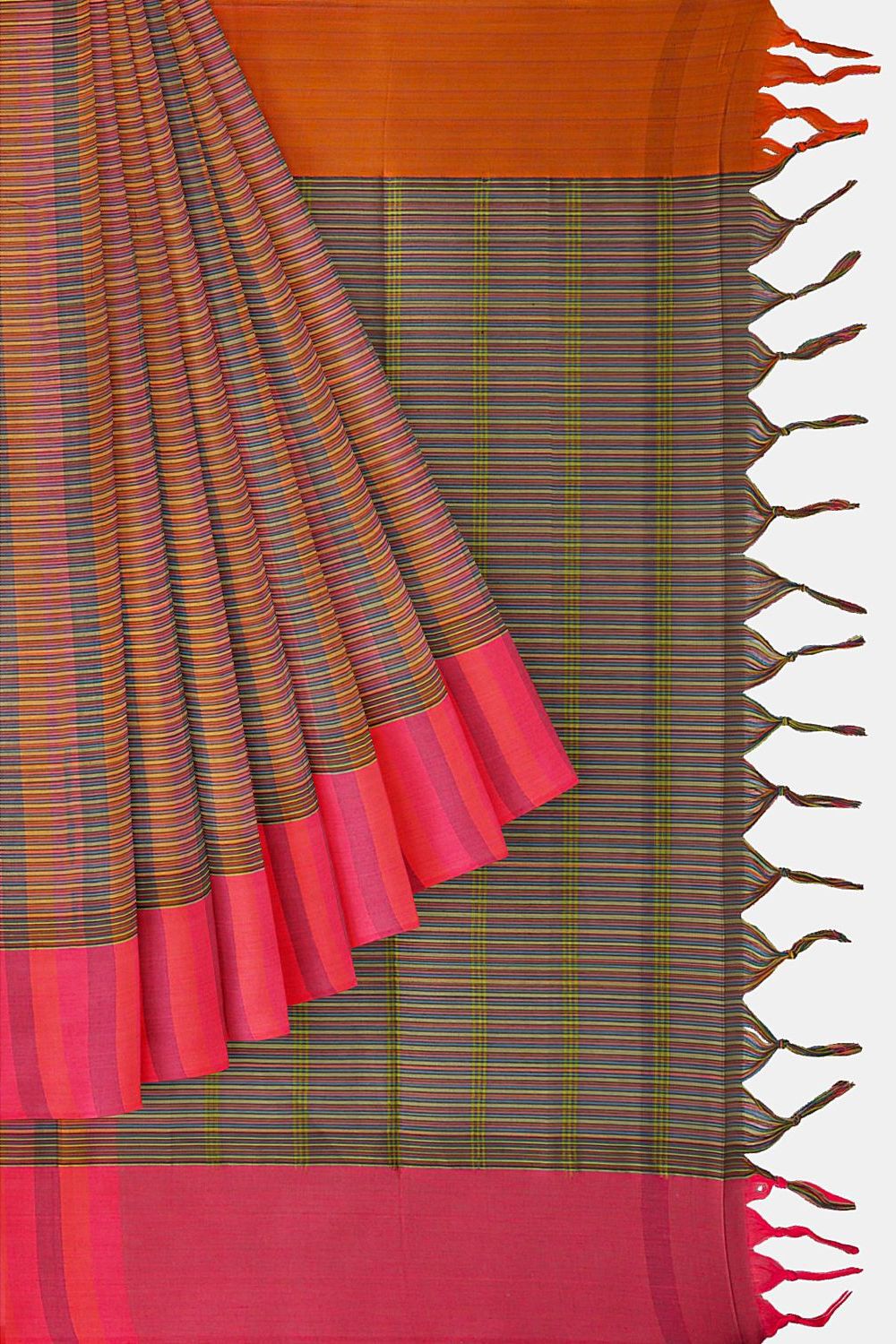 Multicolored Pure Cotton Naranyanpet Saree image number null