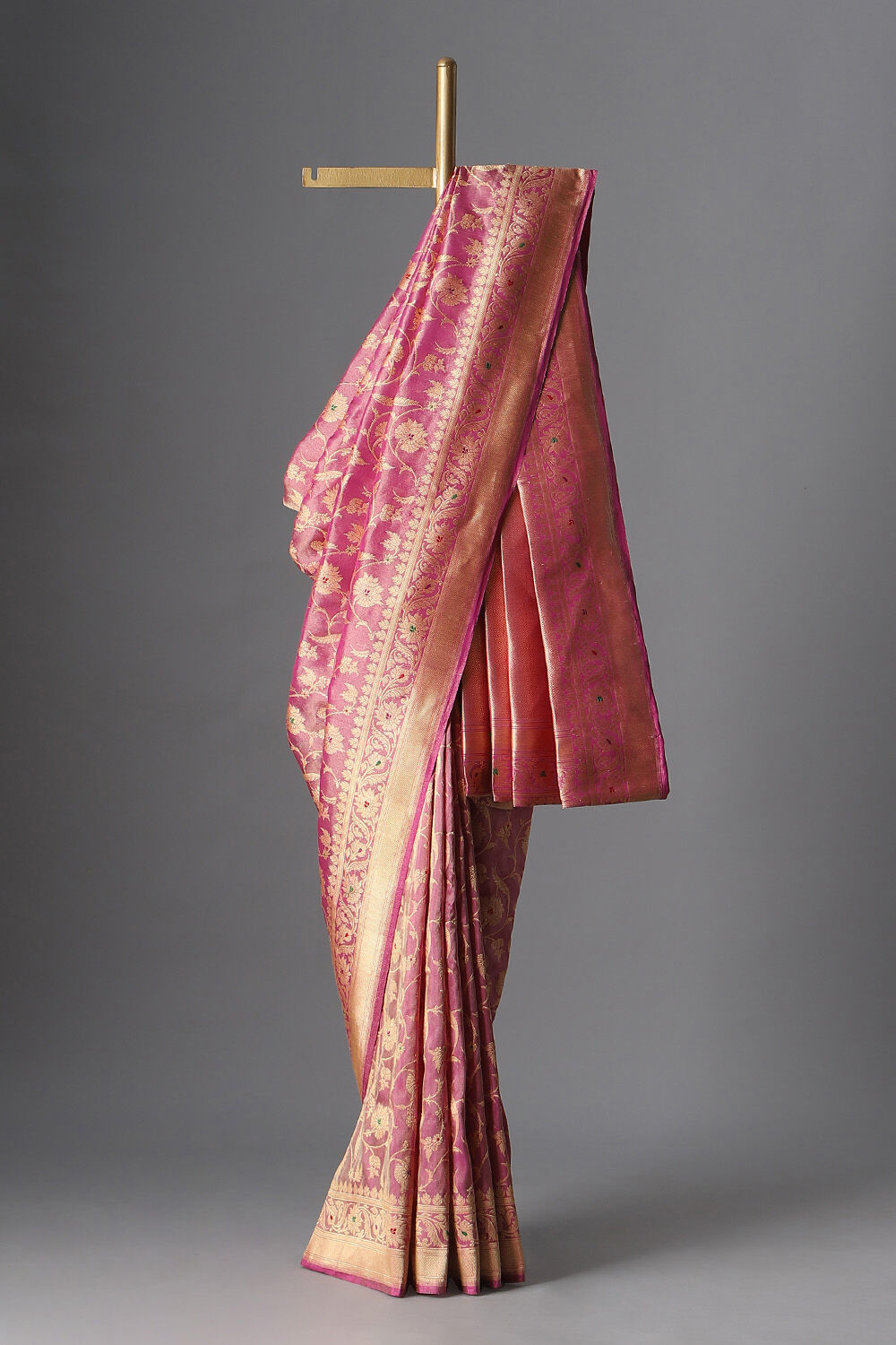 Pink Pure Tissue Silk Banarasi Saree image number null
