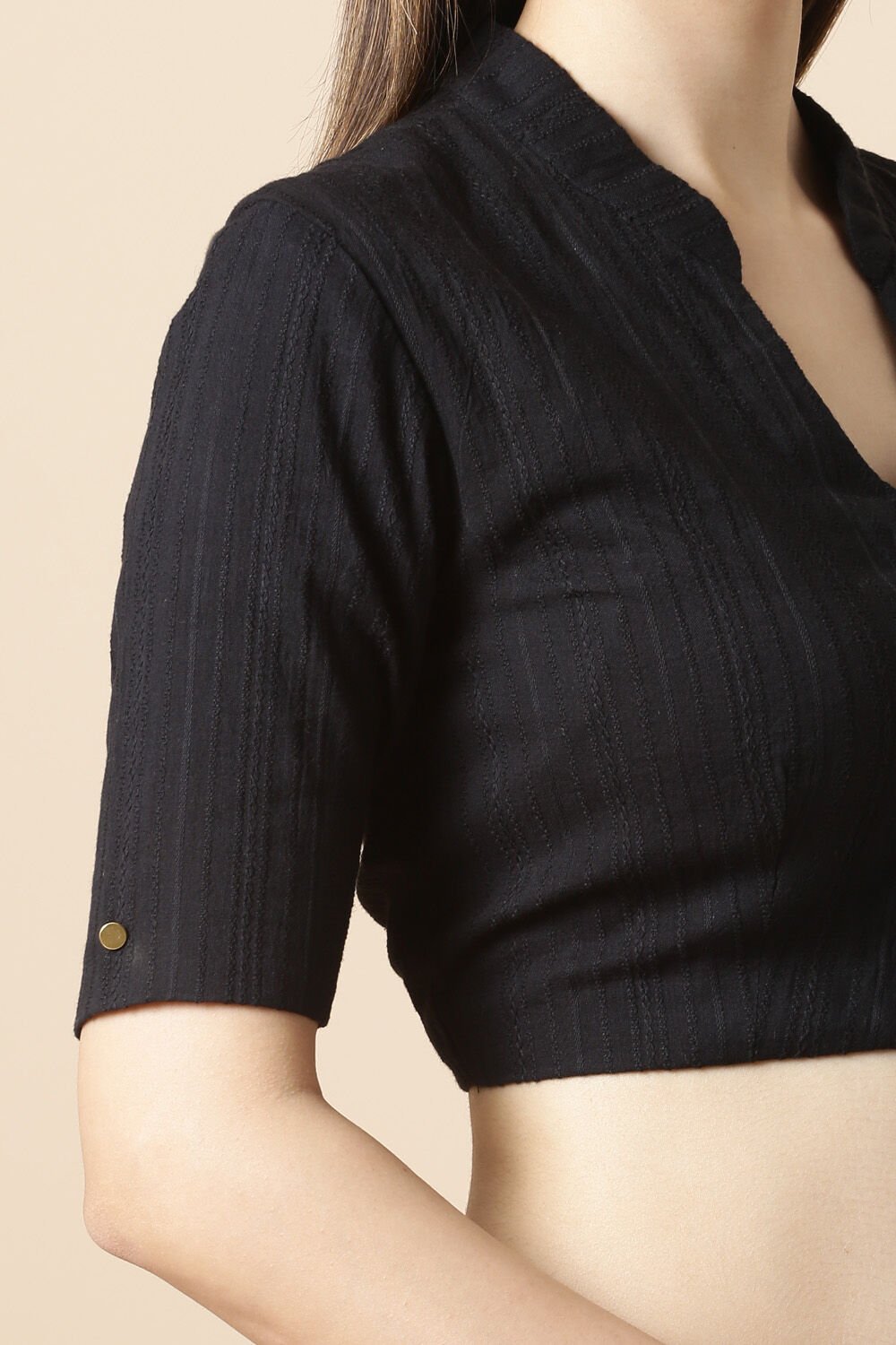 Black Cotton Blouse image number null