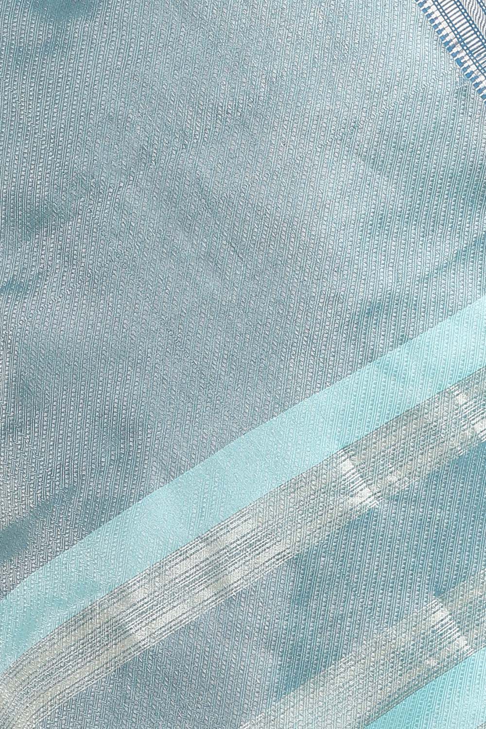 Light Blue Pure Silk Cotton Maheshwari Brocade Saree image number null