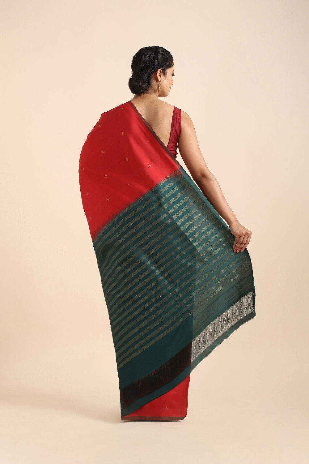 Red Pure Soft Silk Saree image number null