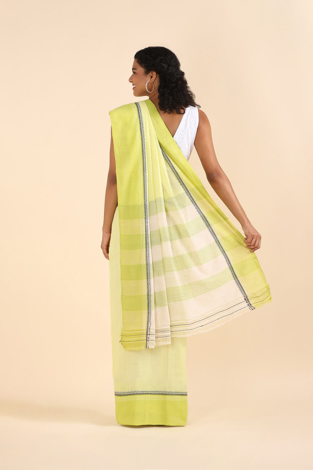 Light Pure Green Cotton South Saree image number null