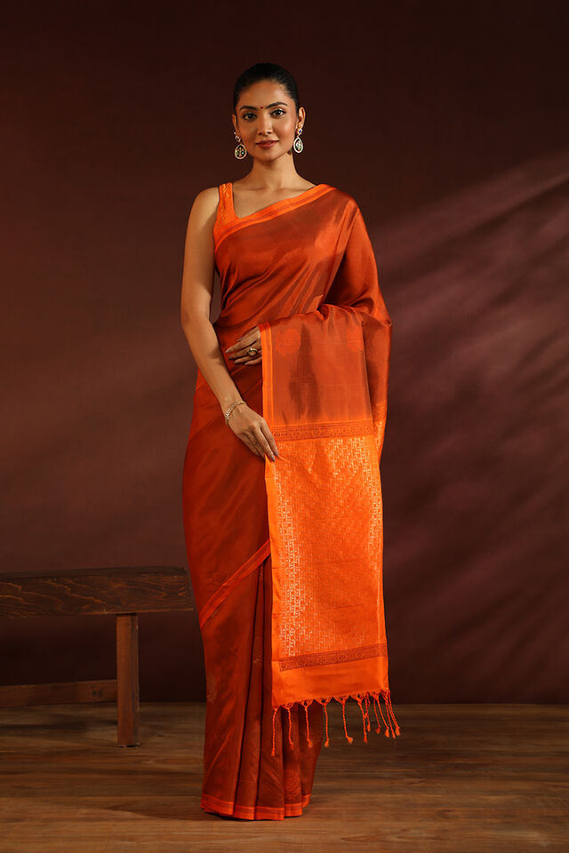 Red South Pure Silk Woven Saree