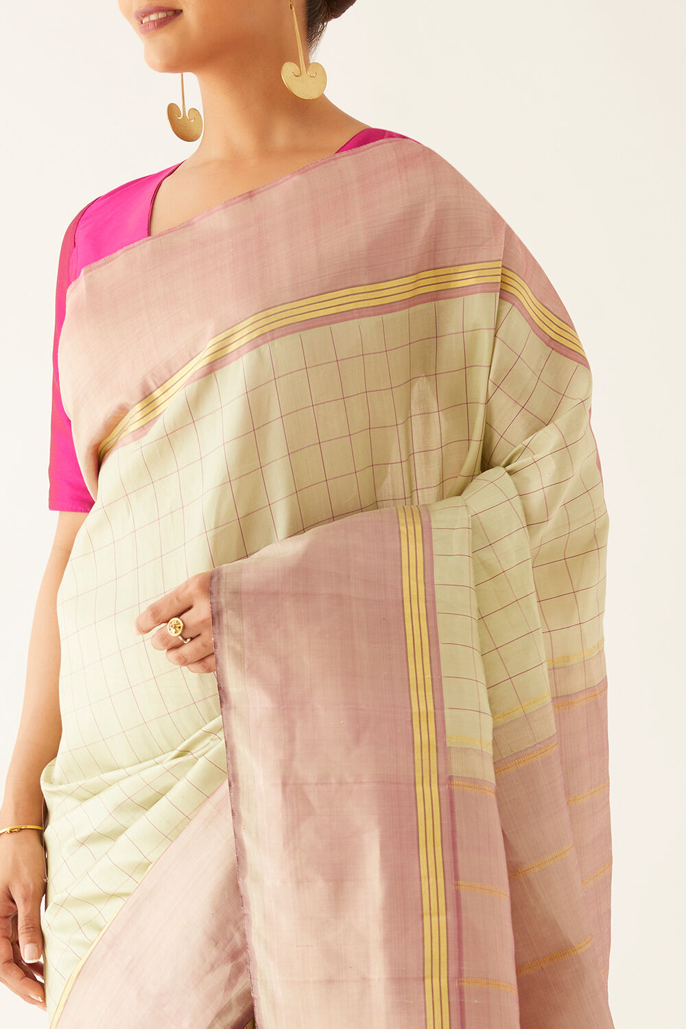 Light Green Pure Silk Kanjivaram Saree image number null