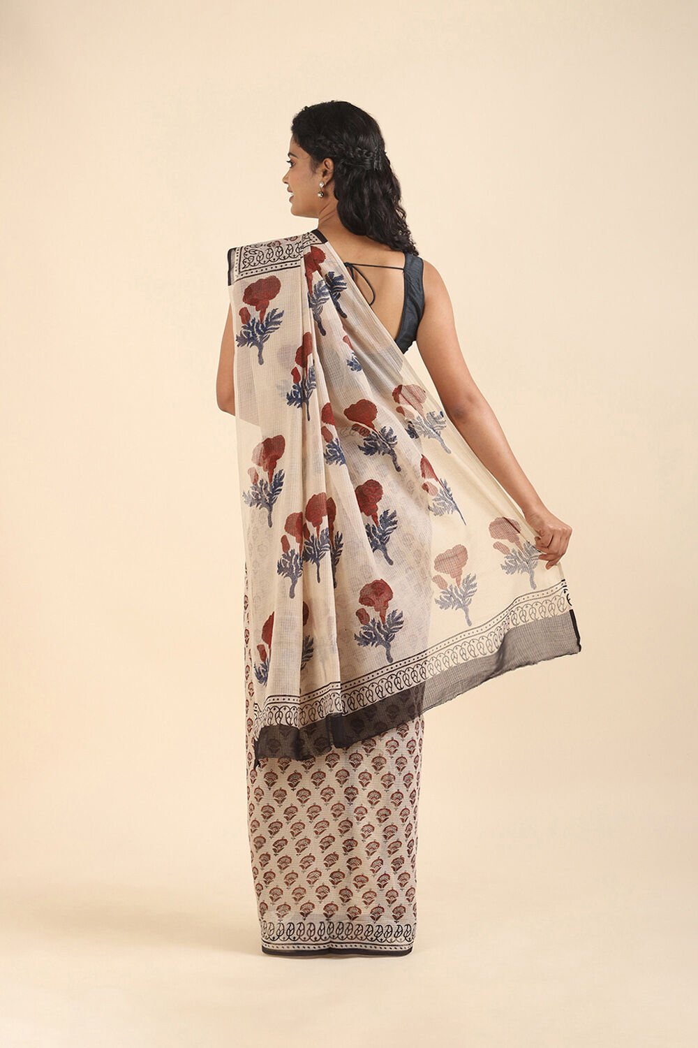 Off Pure White Kota Bagru Printed image number null