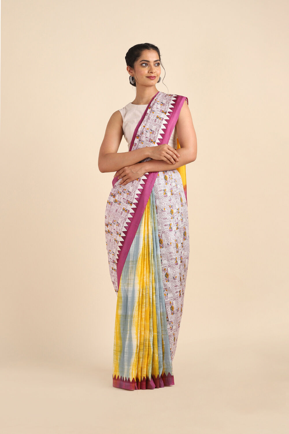 Pink Pure Silk Printed Saree image number null