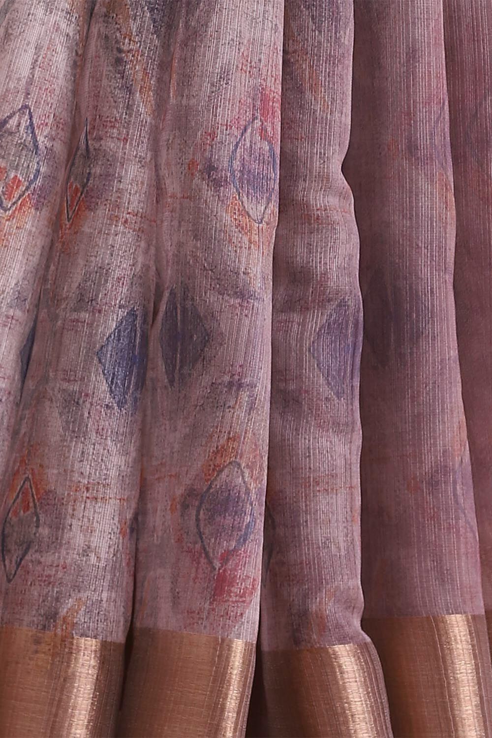 Purple Pure Embroidered Saree image number null