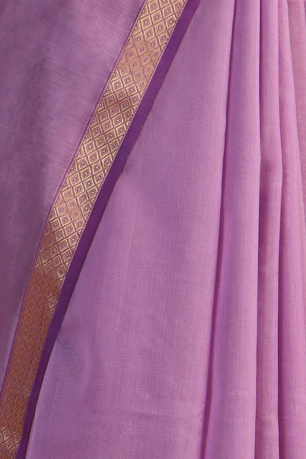 Violet Pure Silk Cotton Maheswari Saree image number null