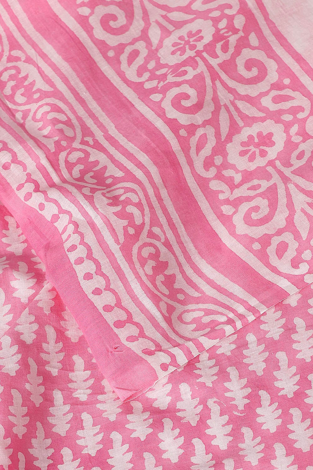 Light Pink Pure Cotton Sanganeri Printed Saree image number null
