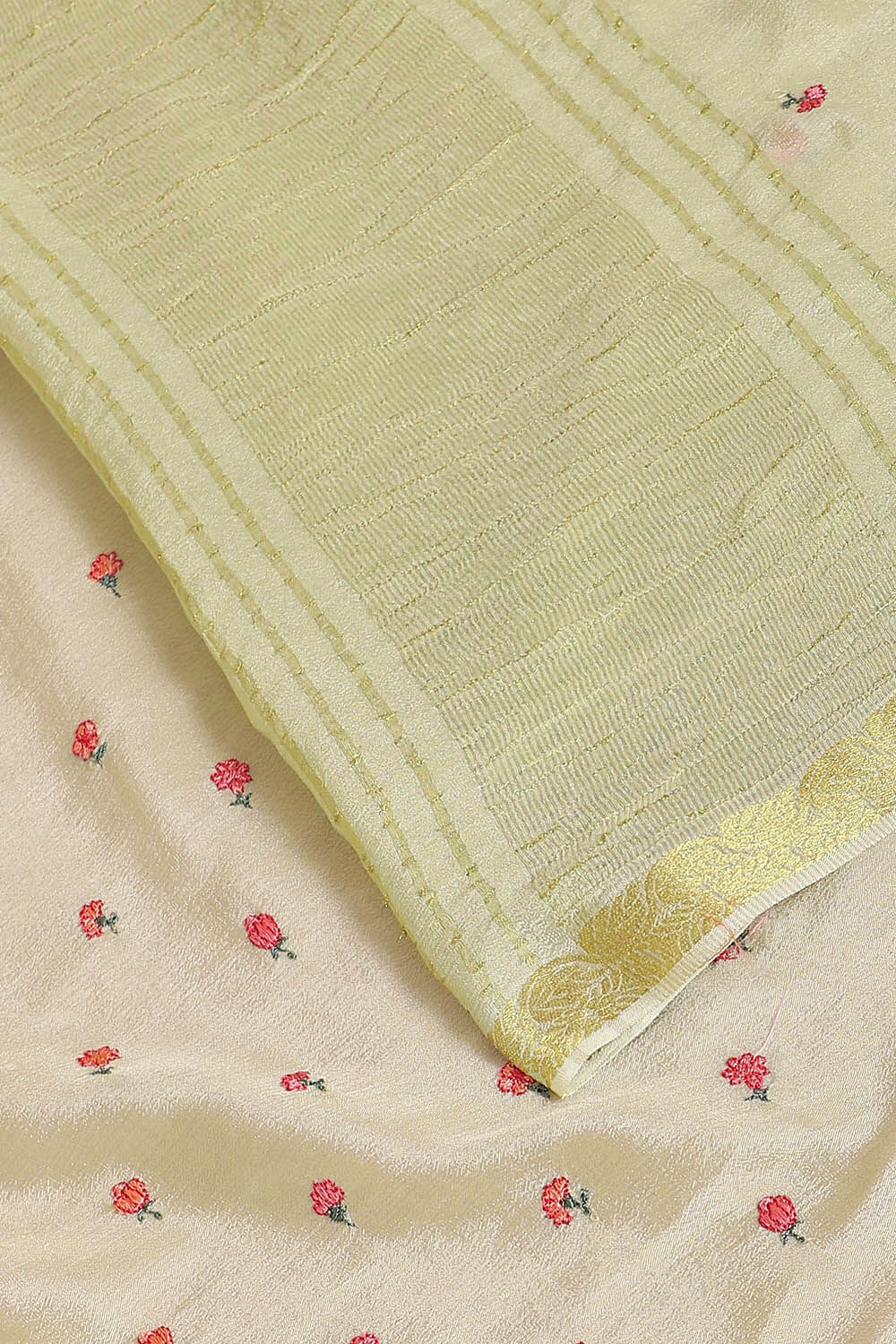 Green Pure Embroidered Saree image number null