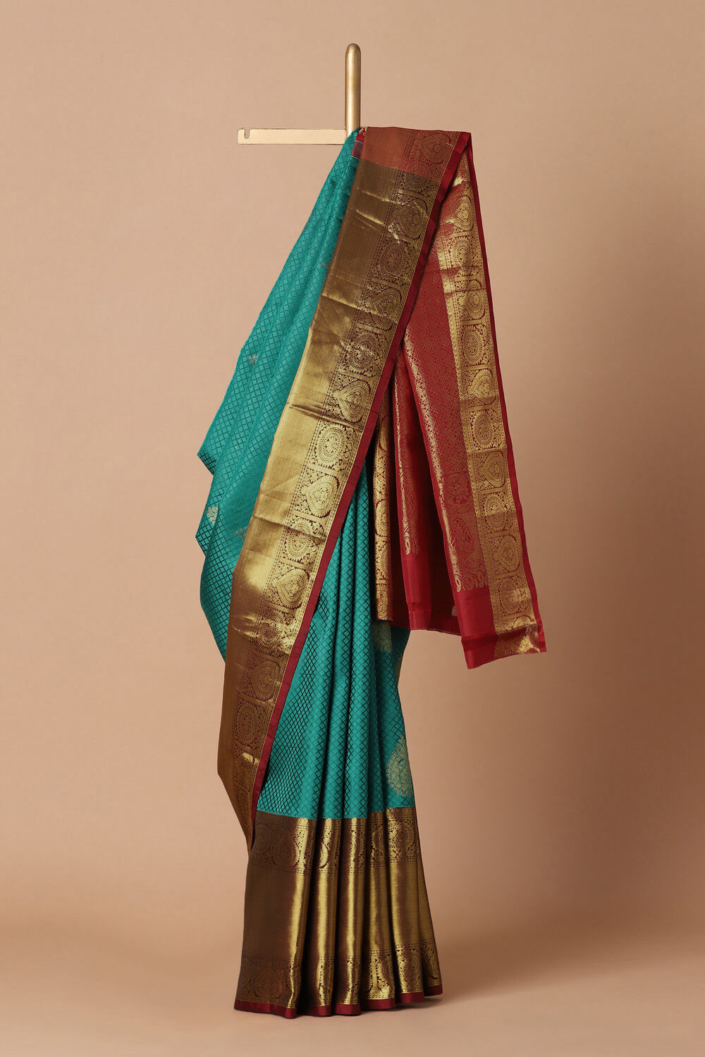 Blue Pure Silk Kanjivaram Saree image number null