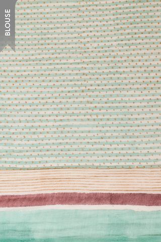 Light Blue Rajasthan Pure Silk Cotton Printed Mukaish Saree thumbnail image number null