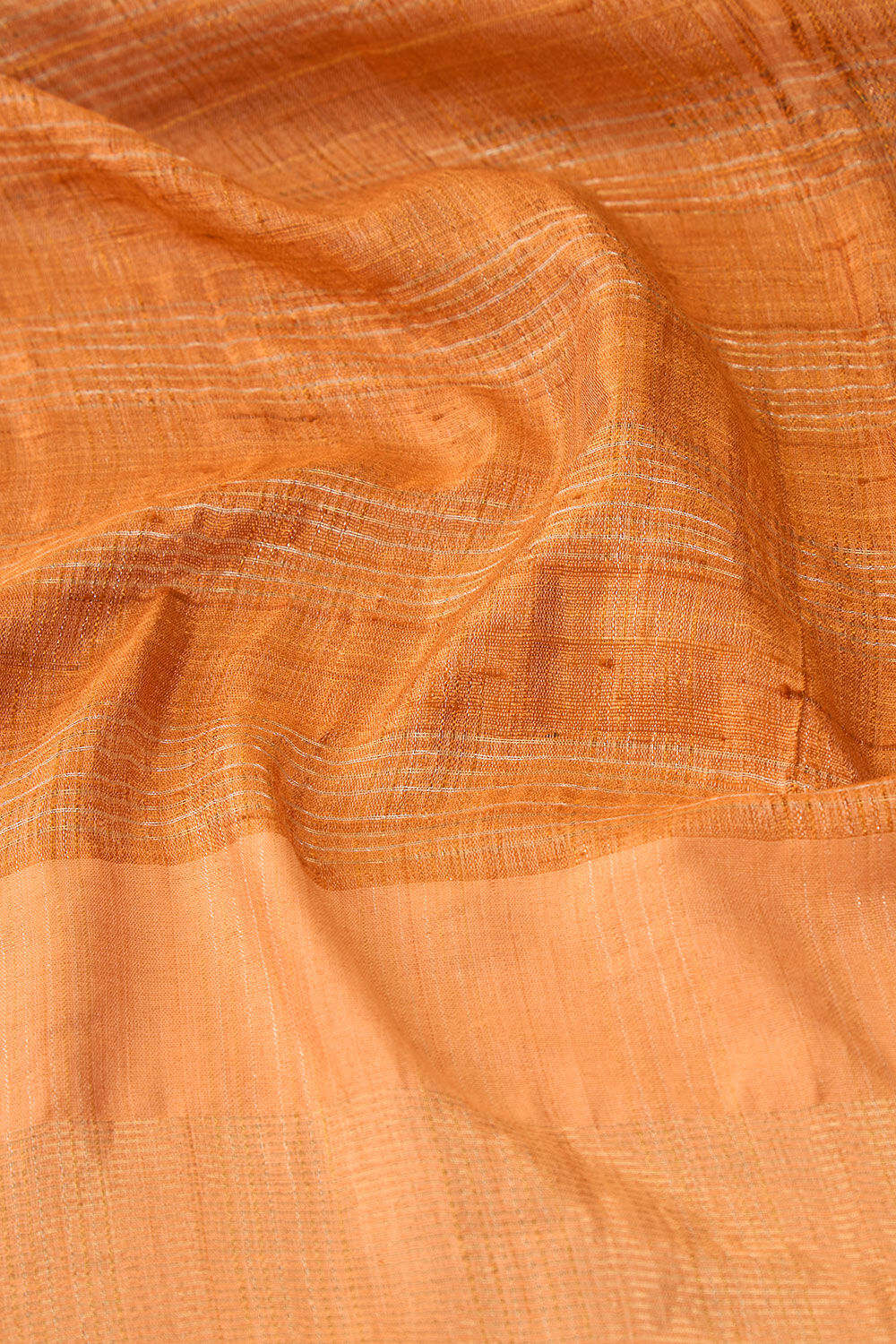 Light Orange Bhagalpur Woven Pure Tussar Silk Saree image number null