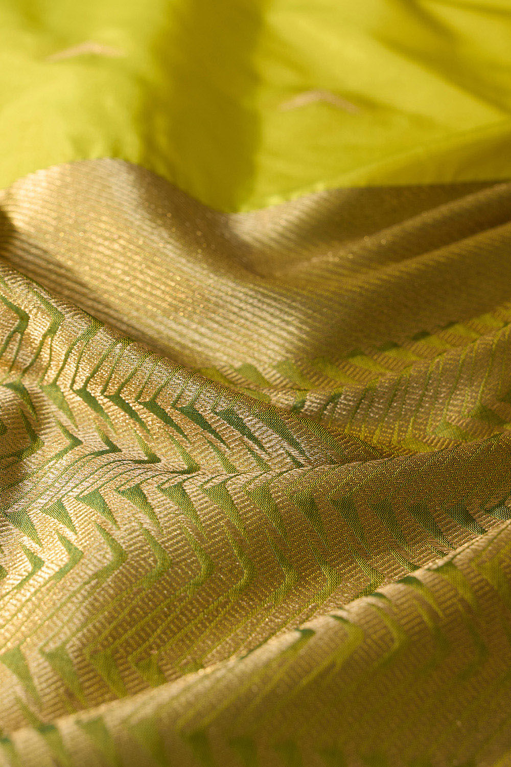 Light Green Silk Viscose Cutwork Banaras  Saree image number null