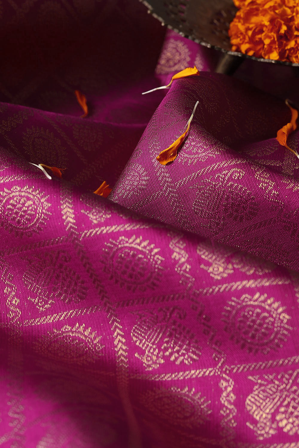 Pink Pure Silk Kanjivaram Saree image number null