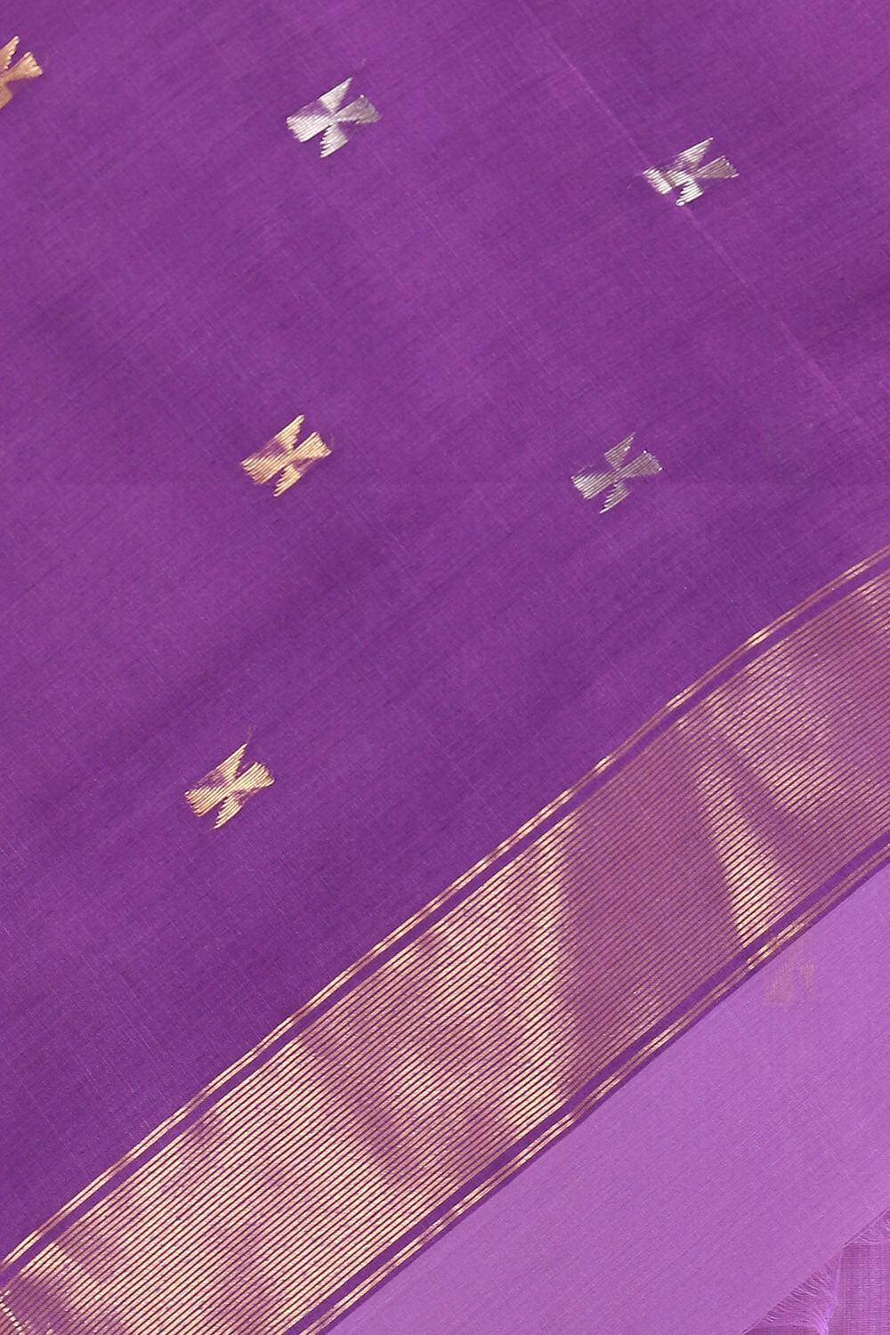Purple Pure Silk Cotton Maheshwari Saree image number null
