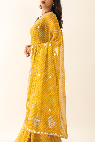 Yellow Gota Patti Saree